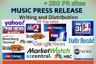 write music press release distribution, submit press release, pr distribution