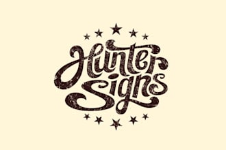 design modern vintage hunter signs pimp logo