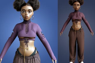 3d stylized game character 3d fortnite character design rig for ue5 in blender