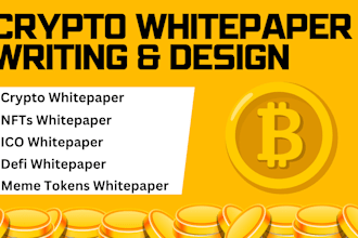 write and design whitepaper for your blockchain crypto nft ico coin papers