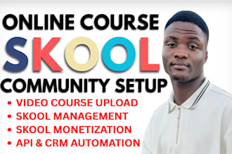 create skool online course, video course upload, skool tier course creation
