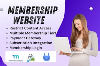 setup  membership paid membership pro subscription website on wordpress and wix