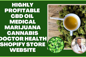 design cbd oil medical marijuana cannabis doctor health shopify store website