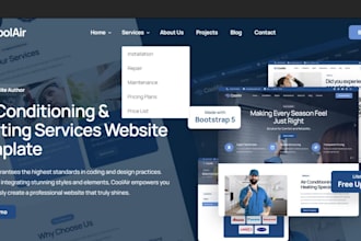 design a hvac website, roofing, handyman website