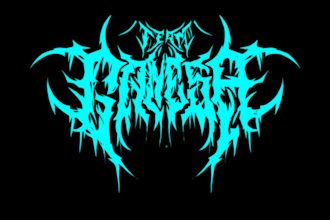 design death metal, black metal and heavy metal logo for your band
