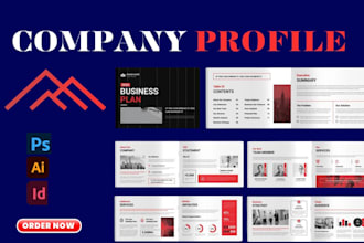 design canva company profile, one pager executive summary, booklet proposal