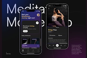 develop meditation app, affirmation app, calm app, yoga app