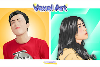 draw stunning and unique vexel illustrations for you