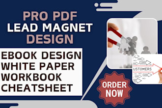 create business PDF lead magnet, workbook, ebook design, lead generation