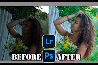 professionally edit 50 photos using lightroom and photoshop