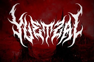 create death metal, black metal, and brutal metal logo