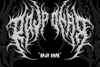create black, death metal, grindcore deathcore band logo