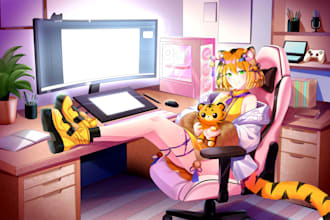 draw anime illustration character and fanart, pokemon