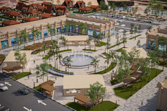 do 3d, 2d and master plan rendering for your project