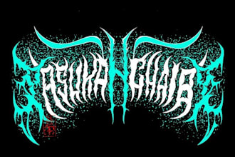 draw death metal logo design for your needs
