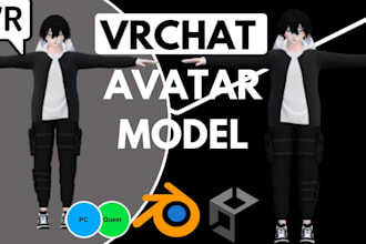 create vrchat avatar ,3d model, avatar, furry avatar vrc character