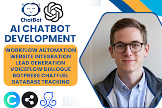 develop ai chatbot, ai saas, ai cold calling, app bot, botpress, manychat, gpt