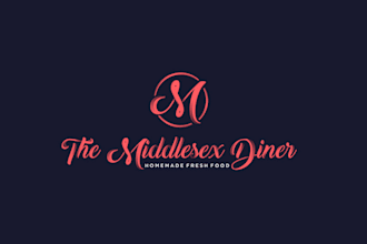 make world class modern diner spot logo