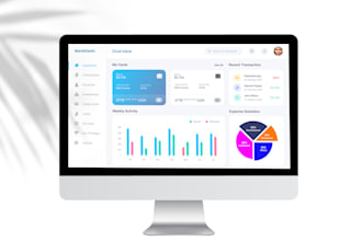do dashboard design, uiux in figma for your web dashboard