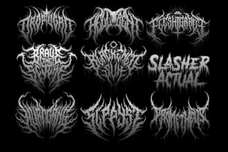 draw black, slam, or death metal logo for your band