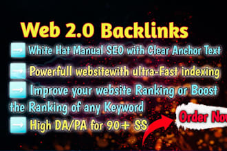 boost your rankings with high quality powerfull web 2 0 backlinks