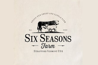 design simple elegant local organic farm logo