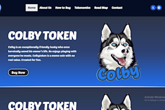 meme coin landing page meme coin website memecoin website crypto website