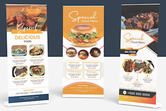 design roll up banner, retractable banner, pull up, stand, or roller banner