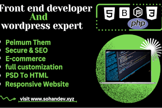 do as front end website, and wordpress website developer