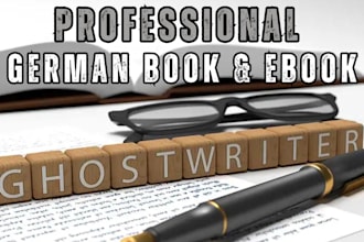 write your ebook or content as a ghostwriter in german, english to german