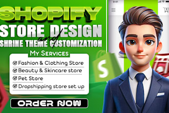 design one product shopify store with shrine pro theme