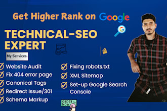do technical SEO, audit website, build google search console