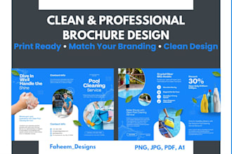 design a clean professional trifold or bifold brochure