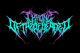 create death metal, black metal, and brutal death metal logo