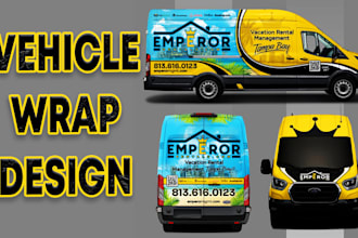 create professional vehicle wrap,car warp, truck wrap,food truck design,24hrs