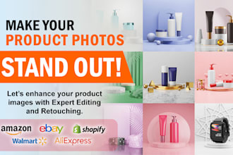 do product photo edit, retouching and background removal