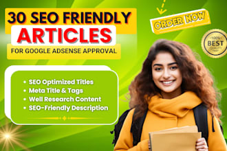 write  SEO friendly articles for fast google adsense approval