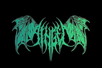 draw your thrash metal logo