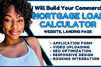 mortgage loan website calculator, mortgage brokers website, lenders landing page