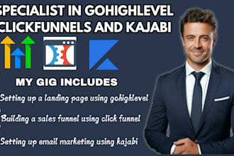 clone gohighlevel sales funnel website, clickfunnels and kajabi landing page