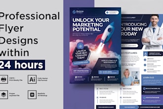 do medical, invitation, event, business flyer design