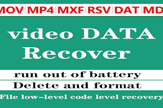 repair corrupted mp4, mov, dat, mdt, rsv and video file data recovery