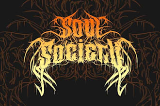 create black metal, death metal, heavy metal font logo