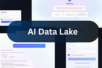 setup a data lake and ai analytics on AWS cloud