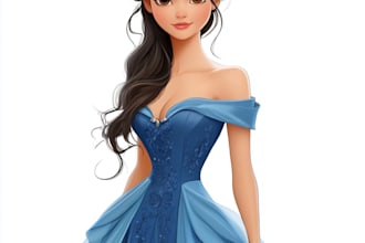 make a disney pixar style 2d cartoon portraits for you