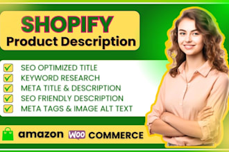 write shopify product descriptions