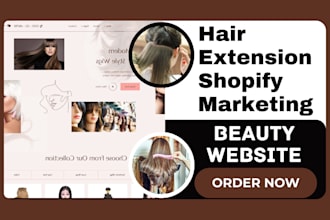 do hair extension store design salon shopify marketing via facebook tiktok ads