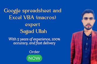 be your google spreadsheet, excel vba, and macros specialist