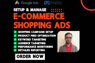 setup and manage ecommerce shopping ads