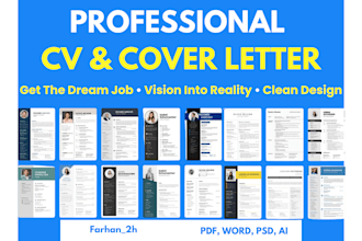 do professional cv maker and design upgrade expert in resume with cover letter